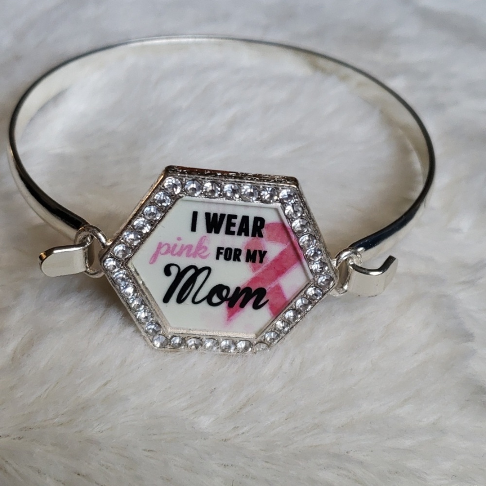 Pave Hexagon Bangle Style Bracelet